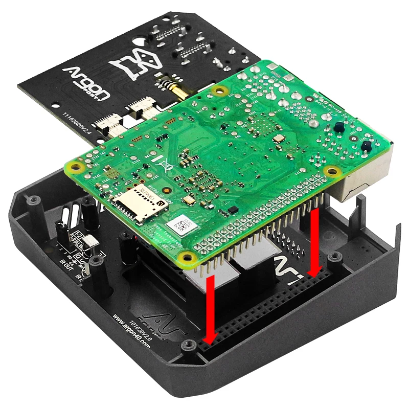 ラズベリーパイ4 4GとArgon ONEケース ラズベリーパイ4B用 金属&ABS