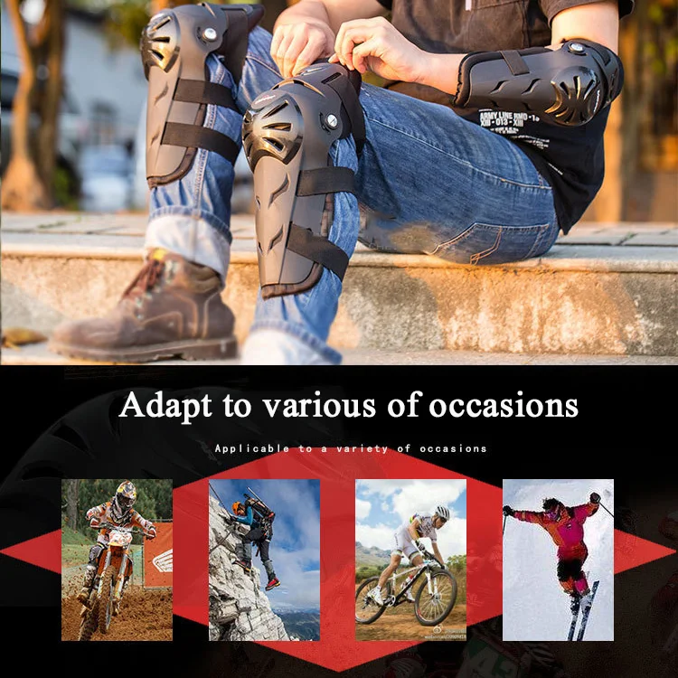 4pcs/set Windproof Breathable Arm Leg Protective Guard Outdoor Motorcycle Cycling Sportswear Accessories Elbow Knee Sleeve Pad