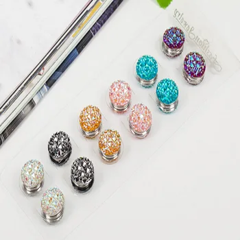 

12pcs Fashion women strong magnet Hijab buckle hot sale Magnetic scarf buckle Brooch nice Headscarf Shawl Scarf Lady Muslim