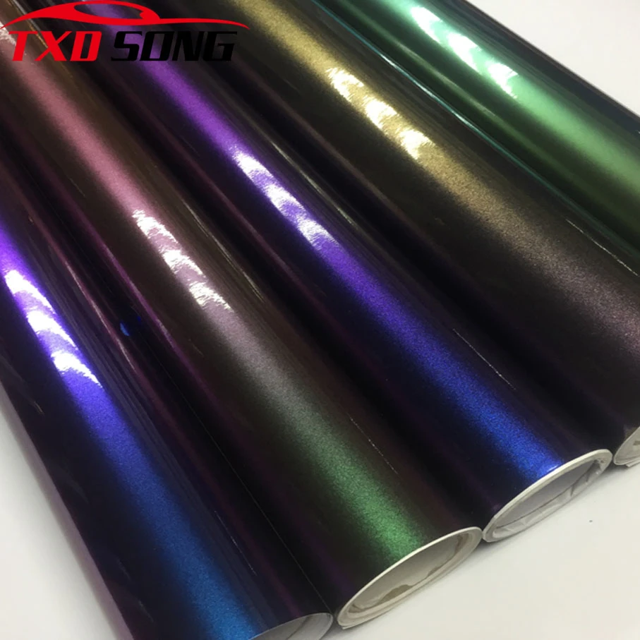 Wind Botsing bruiloft 6 Kleuren Premium Gloss Chameleon Parel Glitter Metallic Groen Goud Rood  Paars Vinyl Auto Wrap Folie Diamant Auto Sticker Decal|Auto Stickers| -  AliExpress