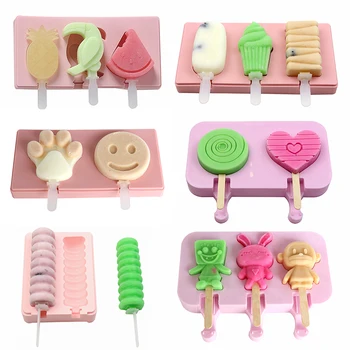 

Ice Cream Mould Home Diy Popsicle Barrel Molds Creative Ice Cube Tray Lovely Home Chocolate Dessert Ice Cream Diy Silicone Mold