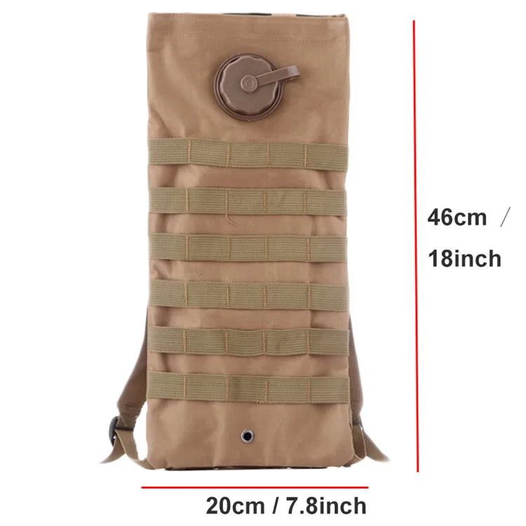 2.5L тактический военный MOLLE гидратационный рюкзак для походов на открытом воздухе, походный гидратационный рюкзак для велосипеда, верблюжьего пузыря