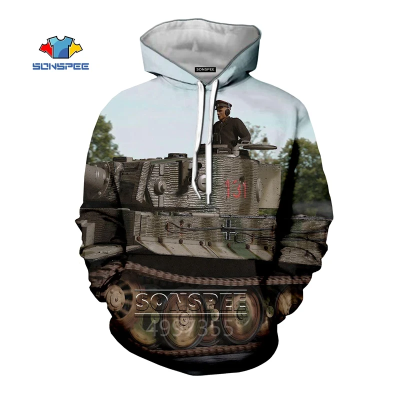 SONSPEE боевой танк Осенняя мода для мальчиков и девочек подростковые толстовки с 3D принтом для отдыха Толстовка уличная одежда Топ пуловер для детей C165 - Цвет: 18