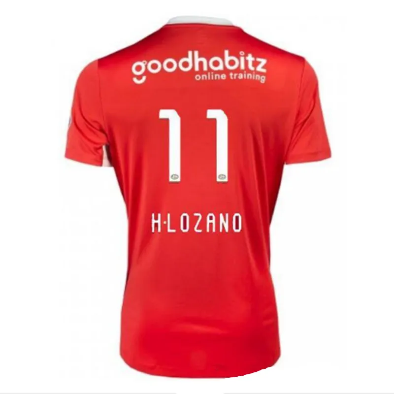 psv Eindhoven домашние красные мужские футбольные майки H. LOZANO Erick Gutierrez L. DE JONG BERGWIJN 19 20 psv Eindhoven футбольная рубашка