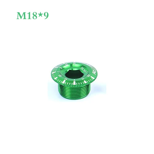 M18 Green RISK 1 шт. M18/M20 Кривошип крепежные болты велосипедные болты полые крепления Кривошип рукоятки болт крышка винт MTB Кривошип горного велосипеда - Цвет: M18 Green