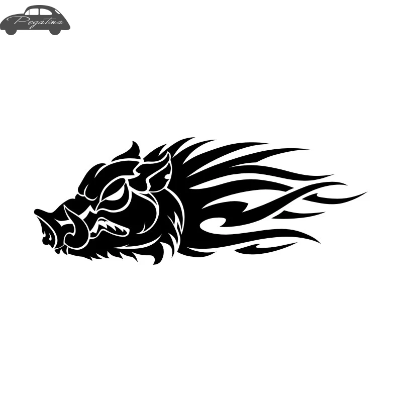 Pegatina Wild Boar Car Door Sanglier Sticker Boar Decal Long Decal Posters Wall Decals Parede Decor Mural Wild Animal Sticker