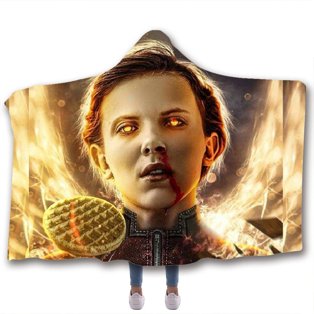 6 Одеяло Stranger Eleven Things, мягкое, Снова в школу, теплое Флисовое одеяло, s And Things, одеяло с капюшоном, s для детей, взрослых, одеяло с капюшоном - Цвет: 6