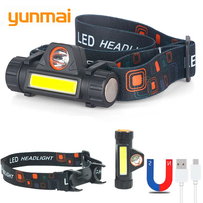 2-Led-COB-head-lamp-car-inspect-light-Led-head-lamp-head-flashlight-USB-rechargeable-headlamp - 副本 - 副本