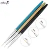 Monja Nail Art Matel Mermaid Wood Handle Liner Painting Brush Flower Lines Grid Stripe French Design Drawing Pen Manicure Tool ► Photo 3/6