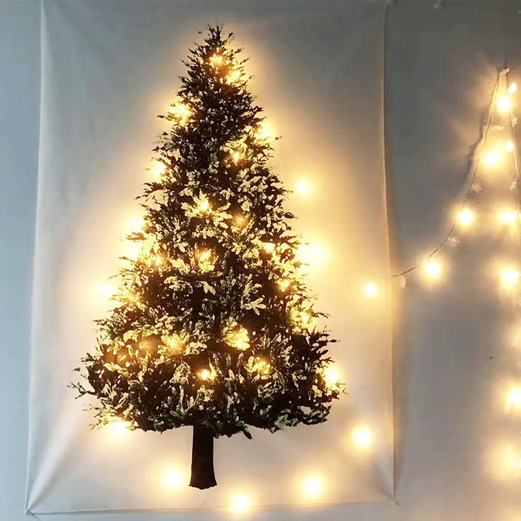 Рождественская елка настенный гобелен, настенные картины скатерть фон вечерние домашний декор