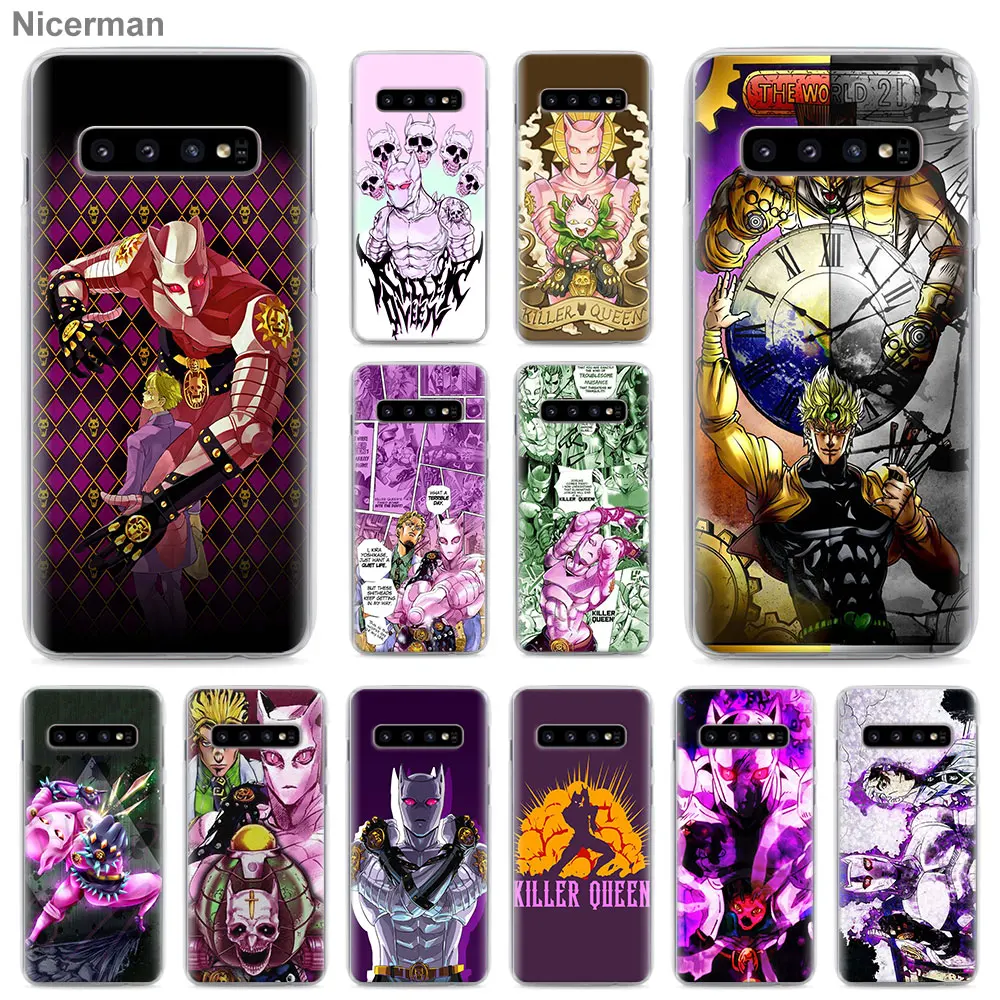 Аниме JoJo Killer queen чехол для телефона samsung Galaxy S10 S10e S8 S9 S10 Plus S7 Edge Note 10 Plus 8 9 Твердый Чехол