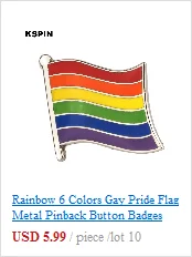 Значок LGBT Pride Rainbow Flag Pinback с кнопкой поддержки значок для геев