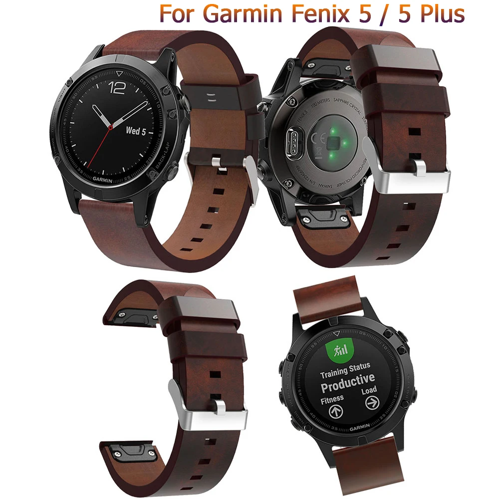 Кожаный ремешок для наручных часов быстрого крепления браслет 22 мм Garmin Fenix 5/ 5 Plus