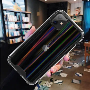 

50Pcs/Lot for iphone 11 case is suitable for iphone 11 gradient acrylic electroplated Aurora laser case