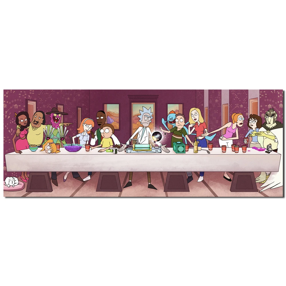 Rick and Morty Rick Sanchez Cartoon Canvas Posters Prints Wall Art Painting Decorative Picture Modern Bedroom Home Decoration HD