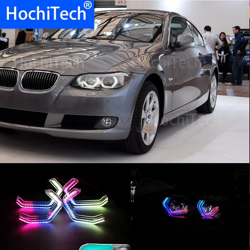 

RGBW Multi Color ICONIC M4 Style Crystal Angel Eyes Kit Day Light DRL for BMW 3 Series E90 E92 E93 M3 2007-2013 XENON