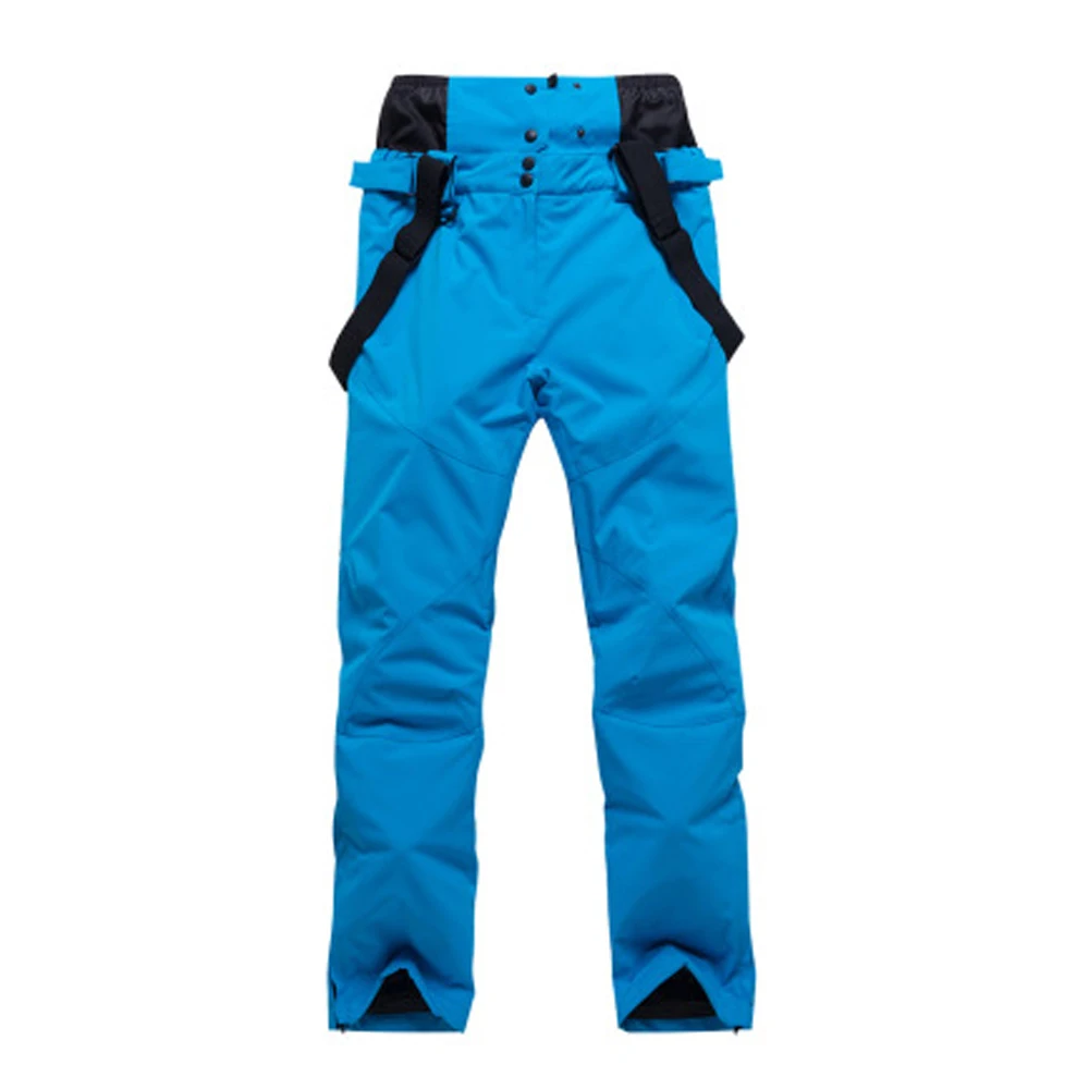 blue Durable Windproof Outdoor Sport Ski 3 Color Polyester Anti Fog Riding Strapless Pants Ski Pants Disassemble Freely Cotton - Цвет: blue