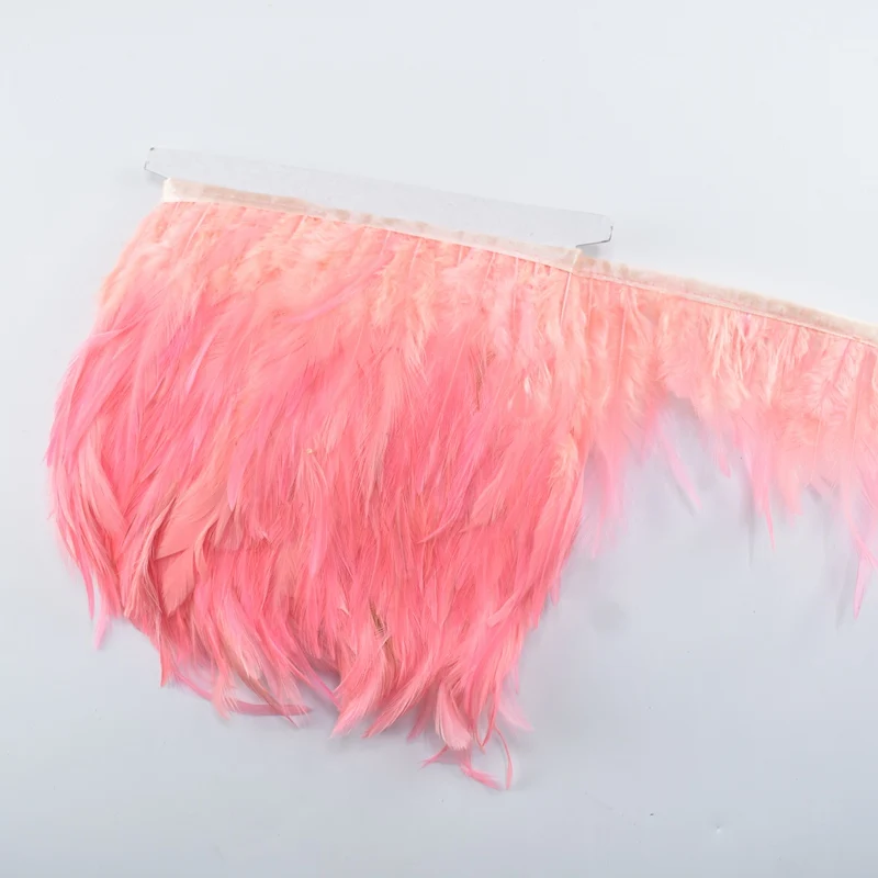 watermelon red ArmyGreen 5 м 10 м седло бахрома из перьев петуха trim10-15CM Бургундия перья фазана для поделок обрезки ленты DIY Шлейфы - Цвет: watermelon red
