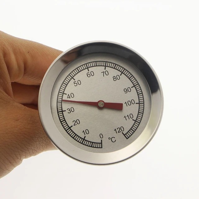 Thermomètre analogique à alcool en métal rouge