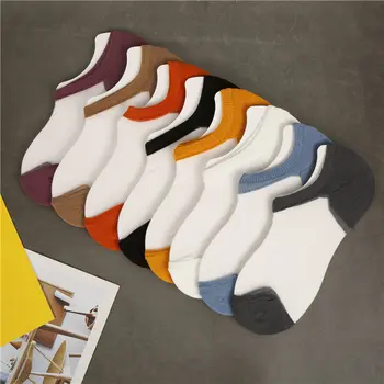 

1 pair Fashion Cotton boat socks New spring and summer Thin section transparent Woman socks Asakuchi Non-slip invisible socks