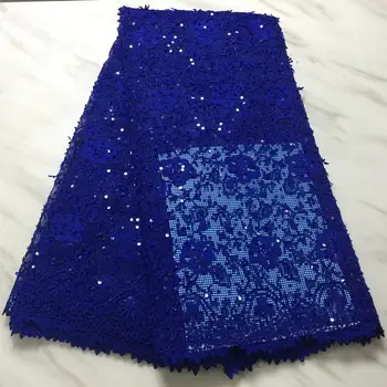 

high quality Sequins african milk fiber sequined lace fabric 5yards swiss beaded lace net fabric for dress wedding material 2020
