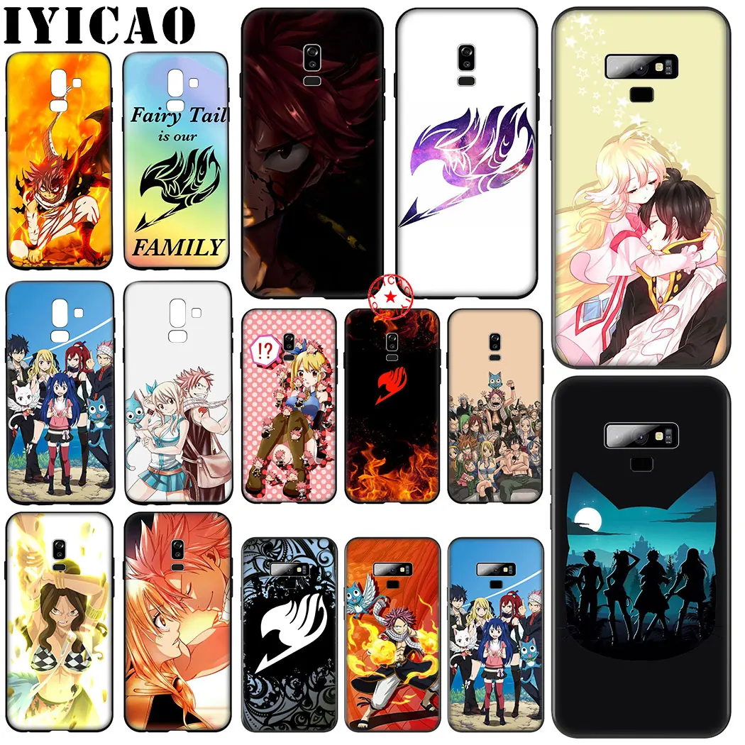 Japanese anime Fairy Tail Black Soft Silicone Case for Samsung Galaxy A70S A20E A2 J4 J6 Plus Core J7 Duo J8 TPU Cover |