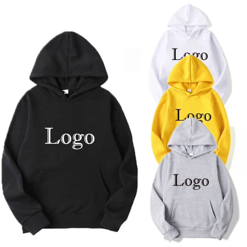 2022 Custom Logo Men's and Women's Sports Hoodie Spring and Autumn Tops Hoodie Sweatshirt Solid Color Hoodie Sweatshirt Tops fresh hoods