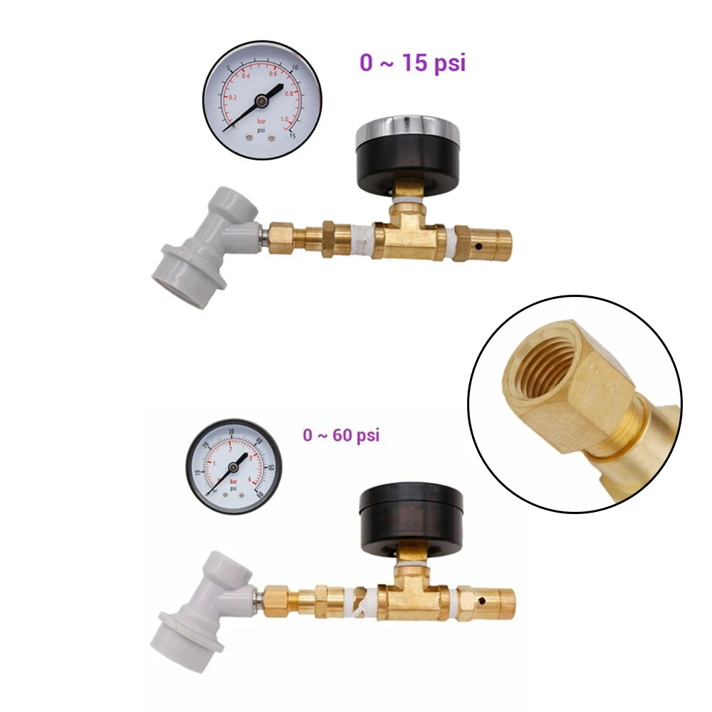 Шаровой клапан с регулируемым сбросом давления в сборе манометром 0 60PSI/0 15psi 1