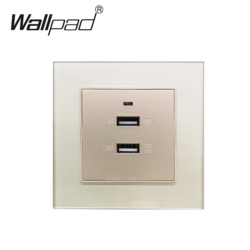 Настенная розетка с светодиодный USB-портами и светодиодным индикатором 86 х86 мм 5 В