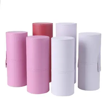 

Simple PU Leather Makeup Brush Holder Cosmetic Pens Storage Cup Case Box Elegant Design Cosmetic Pens Storage Cup Organizer
