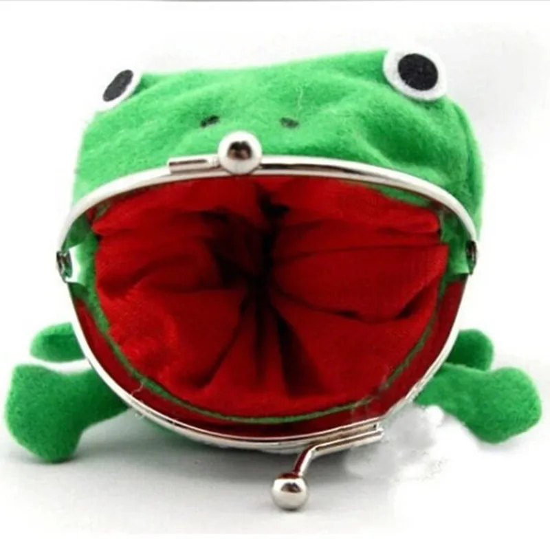 New Cute Frog Wallet Cartoon Wallet Coin Purse Manga Flannel Wallet Cute Purse Small Coin Bag Animal For Kids Gifts Accessory