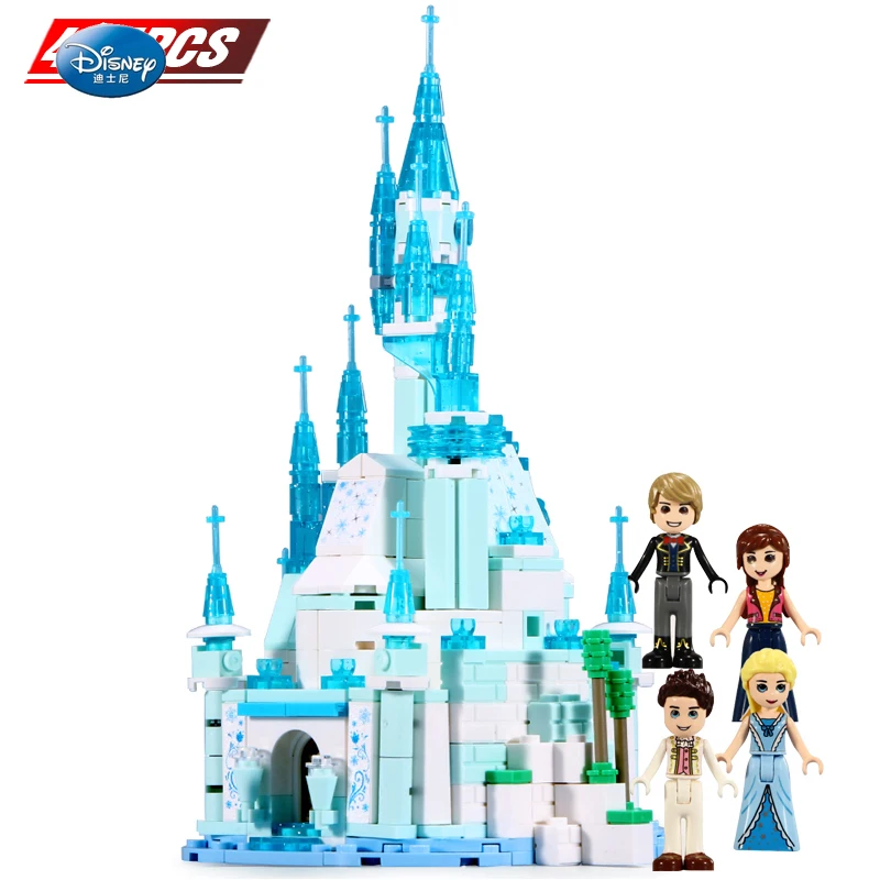 

Friends Ice Princess Elsa's Castle Building Blocks Frozeningly 2 Christmas Snow House Bricks Girls Toys for Children Lepining