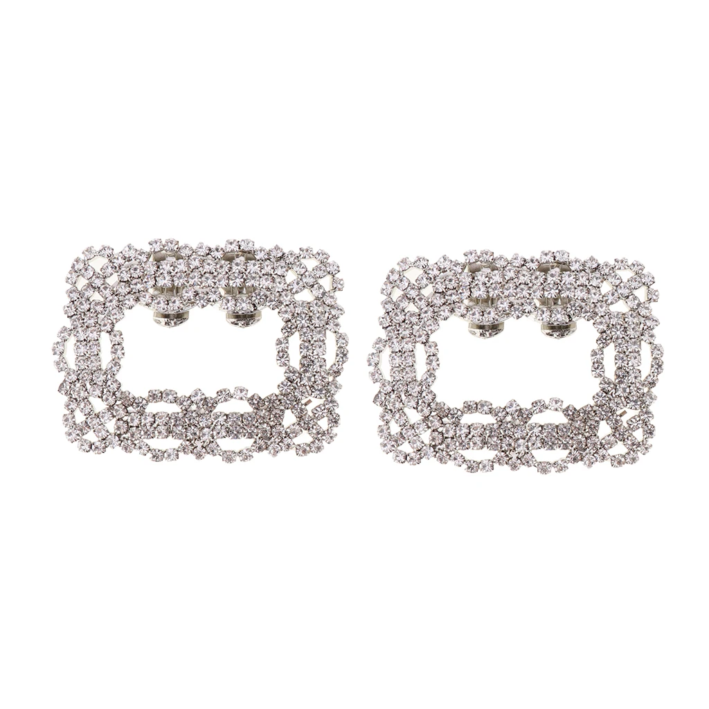 2pcs Vintage Crystal Sparkle Shoe Clips Buckles Wedding Bridal  Decorations Shoes Clips Bridal Wedding Party Shoes Accessories