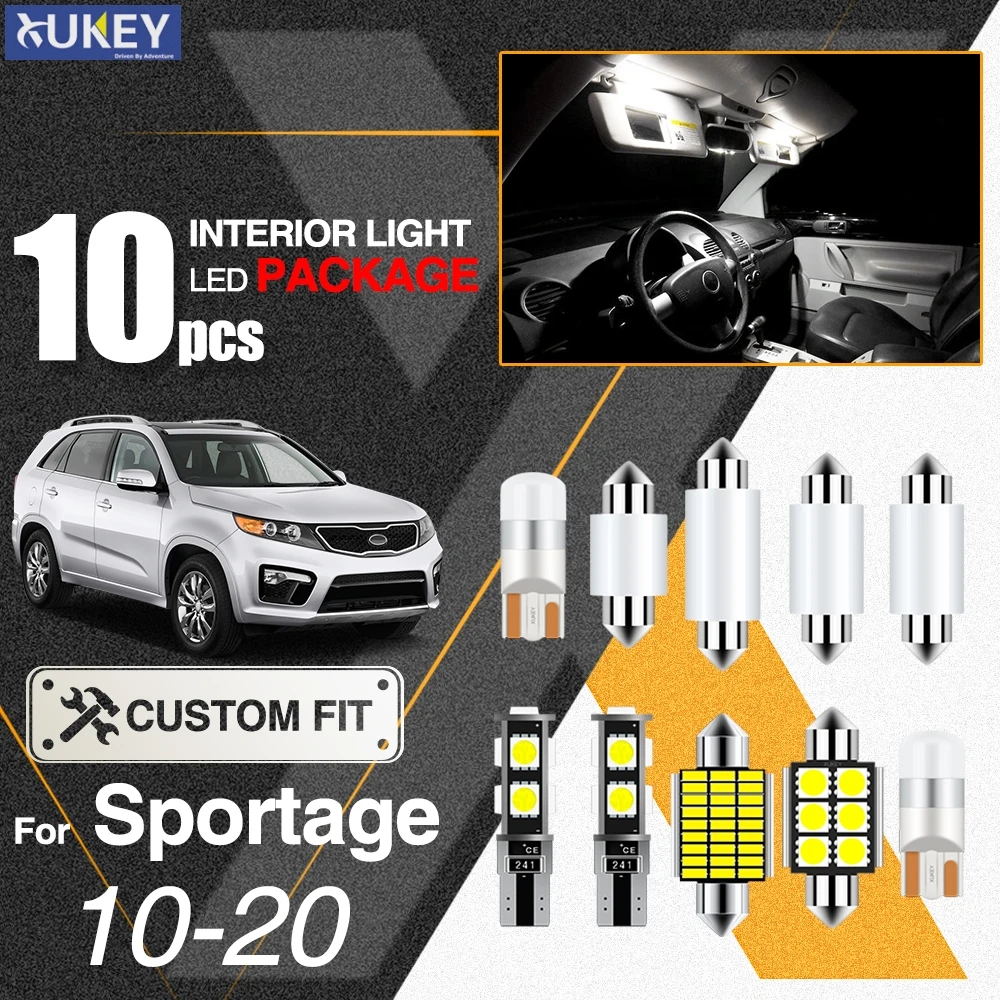 Xukey 10 шт. внутренний светильник комплект светодиодный посылка для Kia Sportage SL QL 2010 2020