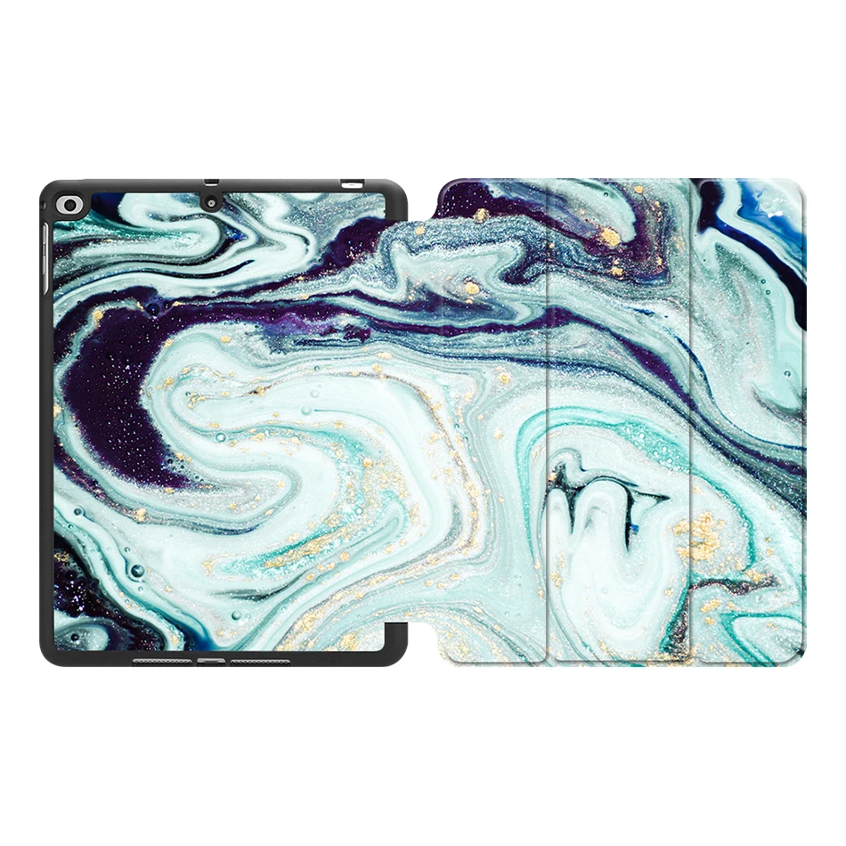 Чехол MTT marble для iPad 9,7 дюймов, мягкая задняя панель из ТПУ+ откидная подставка из искусственной кожи, умный чехол для iPad Air 1 2, чехол для планшета, Fundas - Цвет: IPBC04