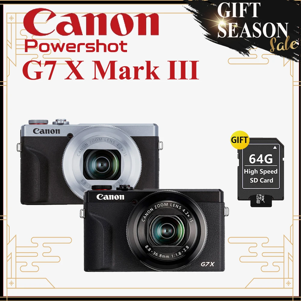 Цифровая видеокамера Canon PowerShot G7 X Mark III со встроенной вспышкой/bluetooth/Wi-Fi зум с