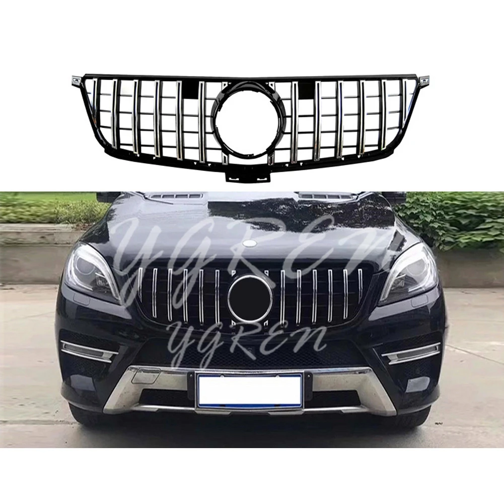 Подходит для Mercedes Benz ML W166 2012 2013 передняя решетка GT серебро