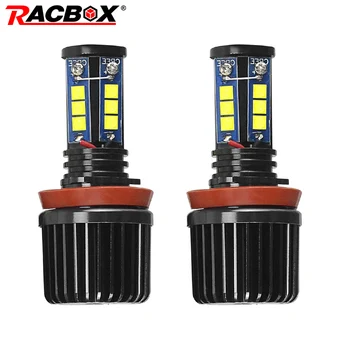 

2Pcs H8 LED Angel Eyes Halo Ring two-sided Excellent LED Chips Light Bulbs 6000K White no error For BMW E71 X6 E89 Z4 E61 535xi