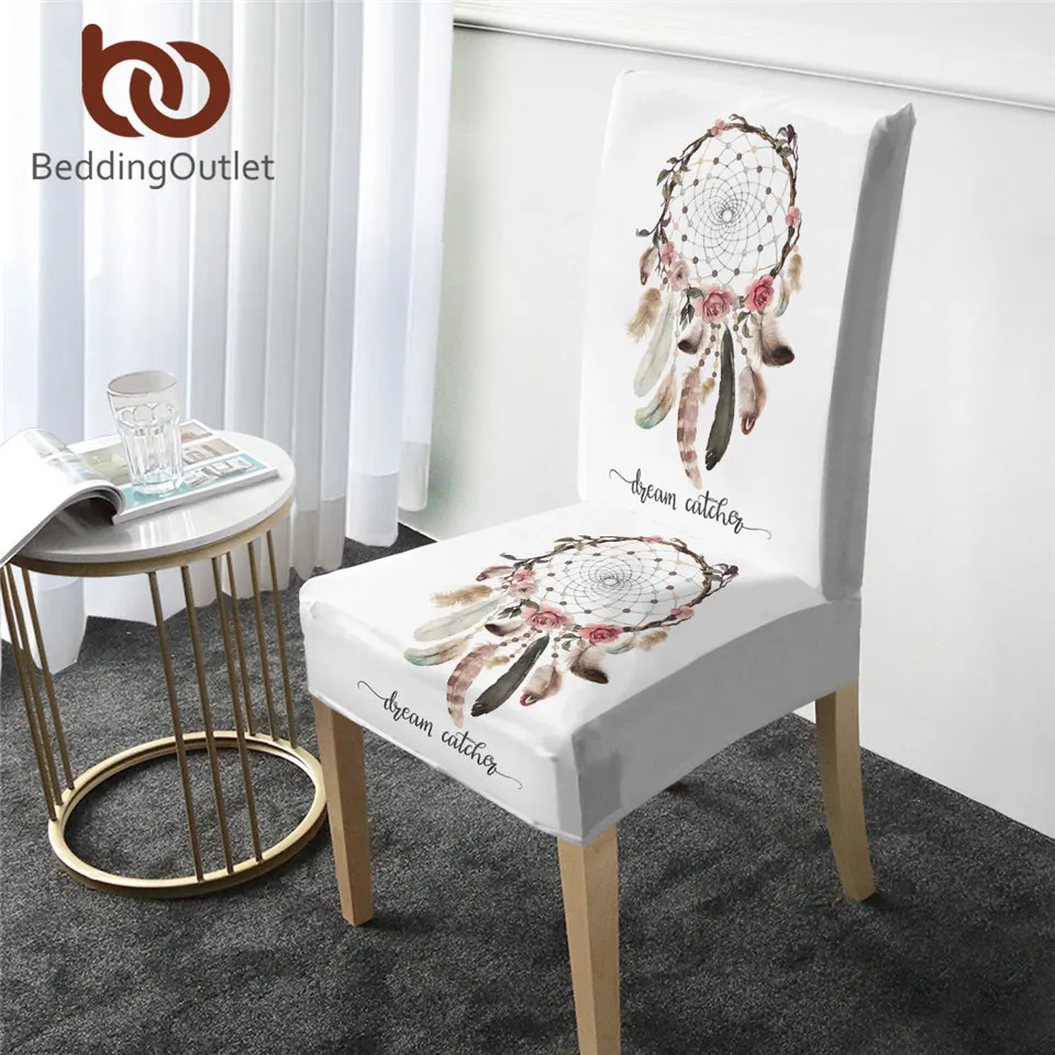 BeddingOutlet Чехол для стула Ловец снов богемный в стиле бохо с акварелью чехол