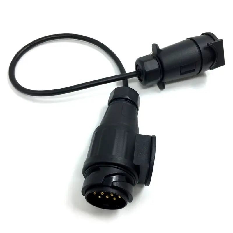 

7 Pin To 13 Pin Trailer Adapter Lead Converter With Cable Wiring Connector 12V Plug Socket A6HE