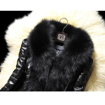 

Women's Jacket Autumn Winter Female Korean Vintage Women Clothes 2020 PU Leather Faux Fox Fur Coat 190828 ZT4480