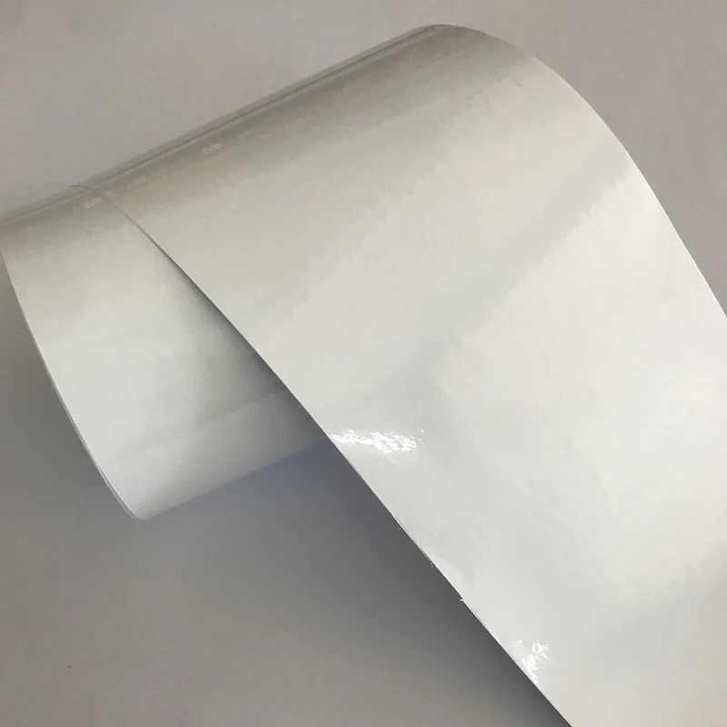 15cm width Shiny Gloss White Vinyl Film For Car Wrap Foil Self Adhesive Air Bubble Free Release
