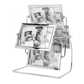 

Horizontal Placement Photography Studio Rotating Metal Photo Picture Frame for 6x4in Photo