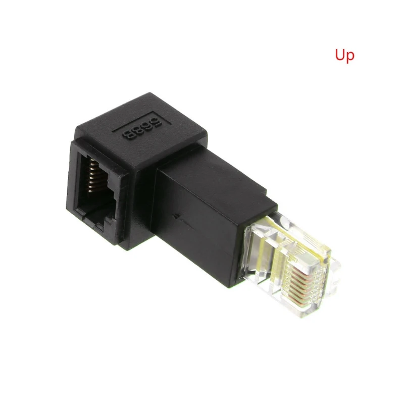 Многоугольный RJ45 Cat 5e штекер гнездо Lan Ethernet Сетевой удлинитель адаптер