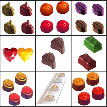 

Meibum Various Polycarbonate Chocolate Mold Love Diamond Round Stone Pattern Confectionery Baking Tray DIY Child Candy Mould