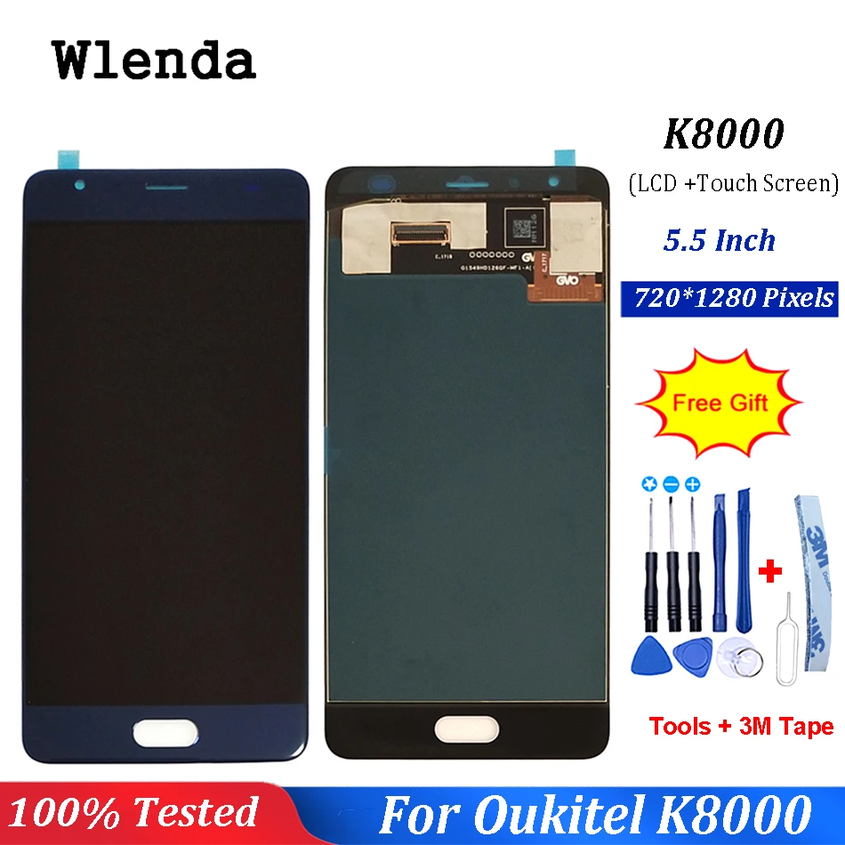 

Black/Blue For Oukitel K8000 LCD Display+Touch Screen Assembly Repair Parts Replacement Accessories For oukitel k8000 lcd+Tools