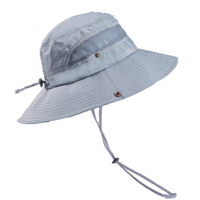 Sport Fisherman Bucket Hat Quick Drying Visor Breathable Fishing Cap Summer UV Protection Caps Wide Brim Fishing Hiking