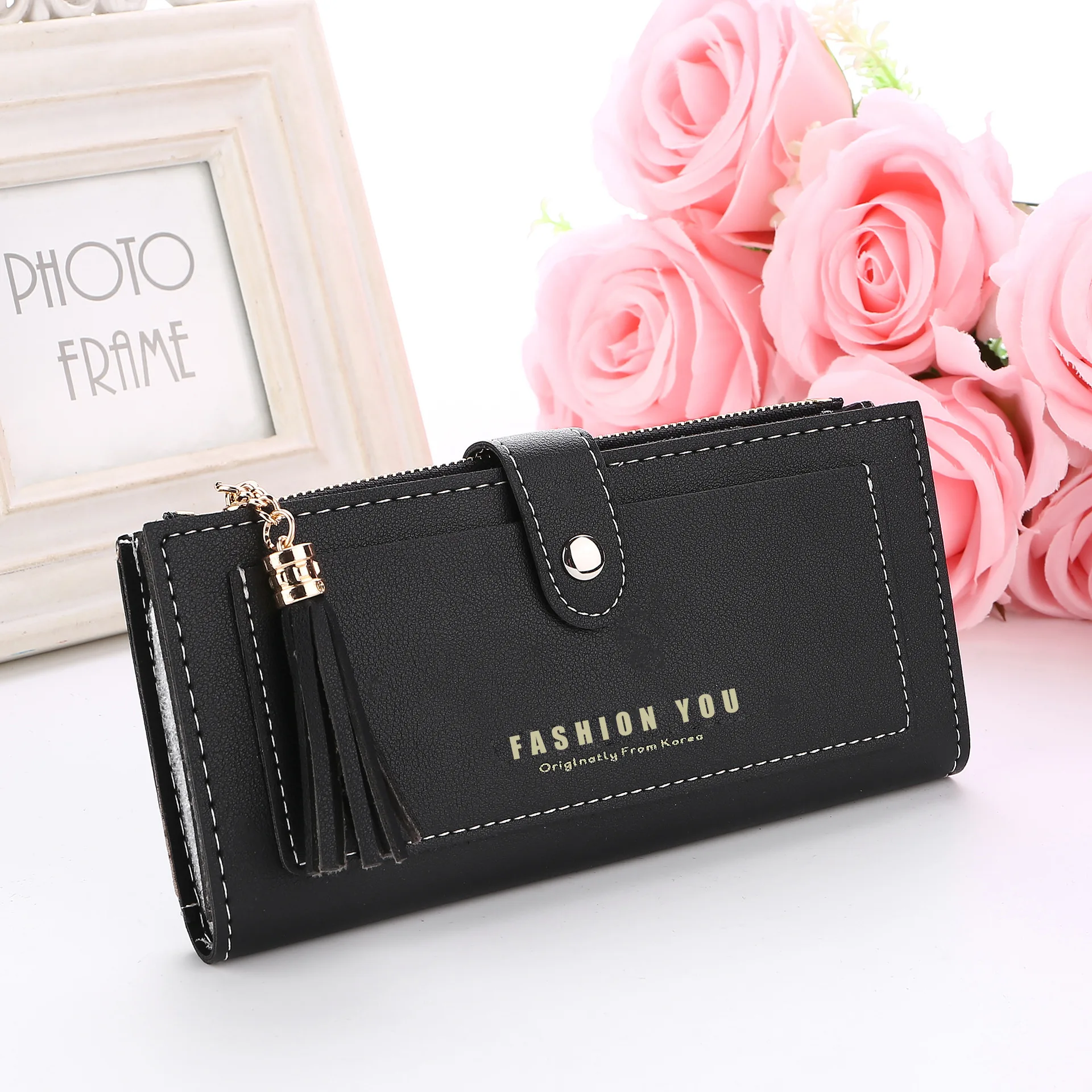 

JIULIN Women PU Leather Wallets Brand Designer Zipper Long Wallet Female Card Holder Lady Coin Purse Money Bag Carteira Feminina