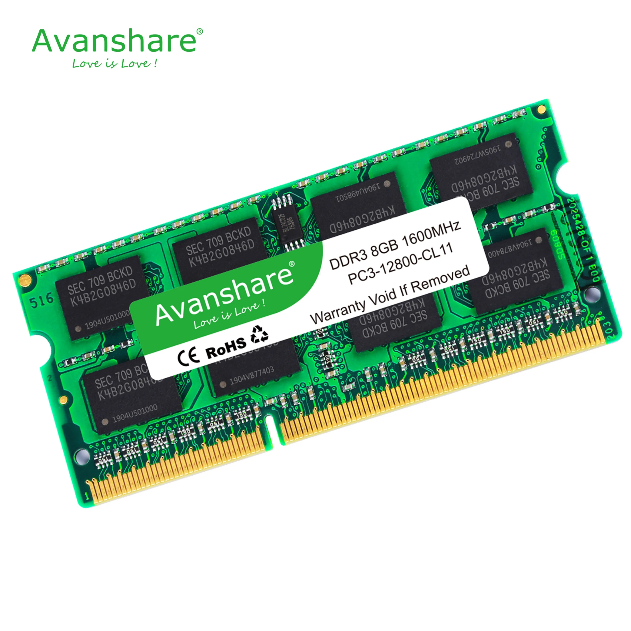 Ноутбук Avanshare DDR3 4GB 8GB 1333Mhz 1600Mhz SO-DIMM ram 204Pin