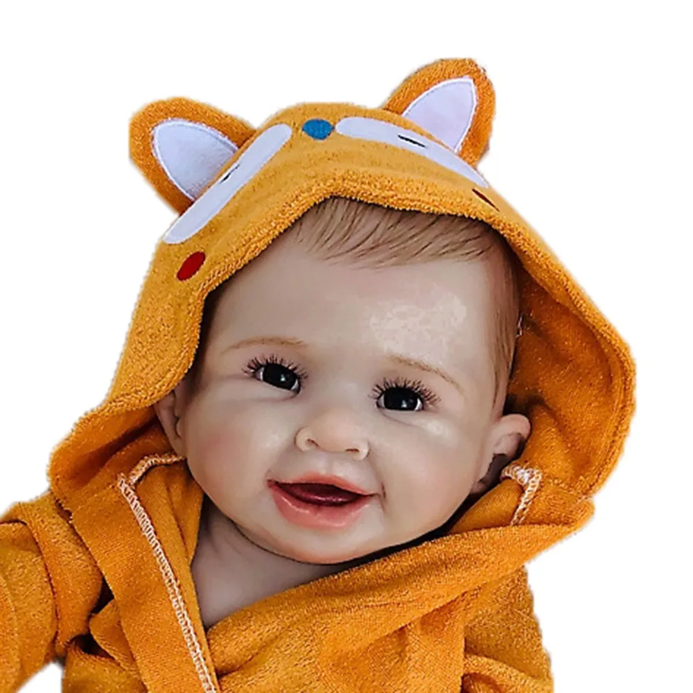 20 дюймов Reborn Baby Doll игрушки полный силиконовый винил реалистичные Красивые Младенцы Куклы мальчики подарок на день рождения для ребенка